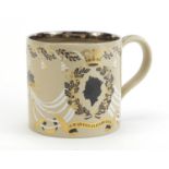 Wedgwood mug commemorating HM Queen Elizabeth II 25th wedding anniversary, designed by Richard