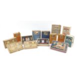 Fourteen vintage GWR wooden jigsaw puzzles with boxes including King Arthur on Dartmoor, The