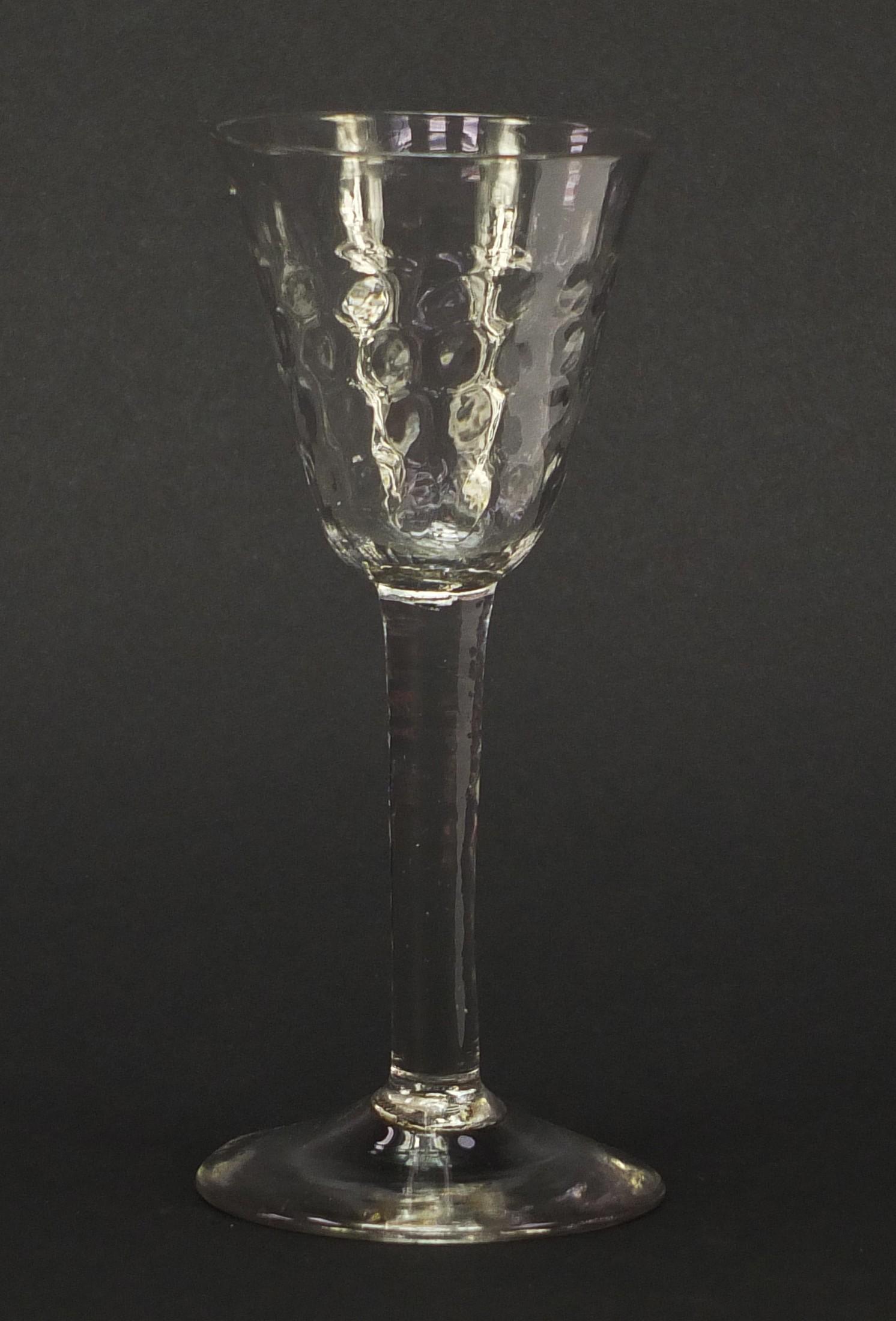 18th century wine glass bobbled bowl, 17cm high : For Further Condition Reports, Please Visit Our - Image 5 of 7