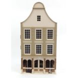 Large hand built French design wooden doll's house with furniture, 98cm H x 48cm W x 44cm D : For