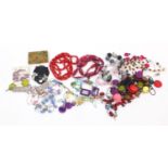 Costume jewellery including silver earrings and silver love heart padlock : For Further Condition