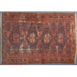 Antique Persian Soumak carpet, 300cm x 250cm : For Further Condition Reports, Please Visit Our