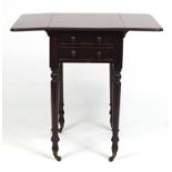 Victorian mahogany Pembroke work table, 73cm H x 40cm W x 50cm D : For Further Condition Reports,