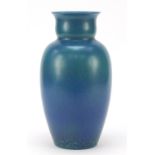 Large Pilkington's Royal Lancastrian pottery vase having a mottled blue glaze, numbered 2181, 30cm