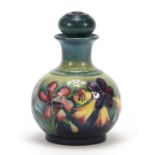 Moorcroft Spring Flower pottery decanter with stopper, 14.5cm high : For Further Condition