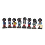 Eight vintage Golden Shred band figures, 8cm high : For Further Condition Reports, Please Visit