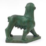 Verdigris figure of a mythical beast by Martha Allen, limited edition 6/9, 26.5cm wide : For Further