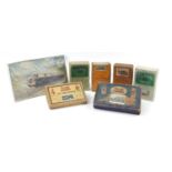 Seven railwayana interest GWR wooden jigsaw puzzles, six with boxes including Cornish Riviera, The