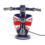 Novelty vespa scooter design lamp, 32cm high : For Further Condition Reports, Please Visit Our