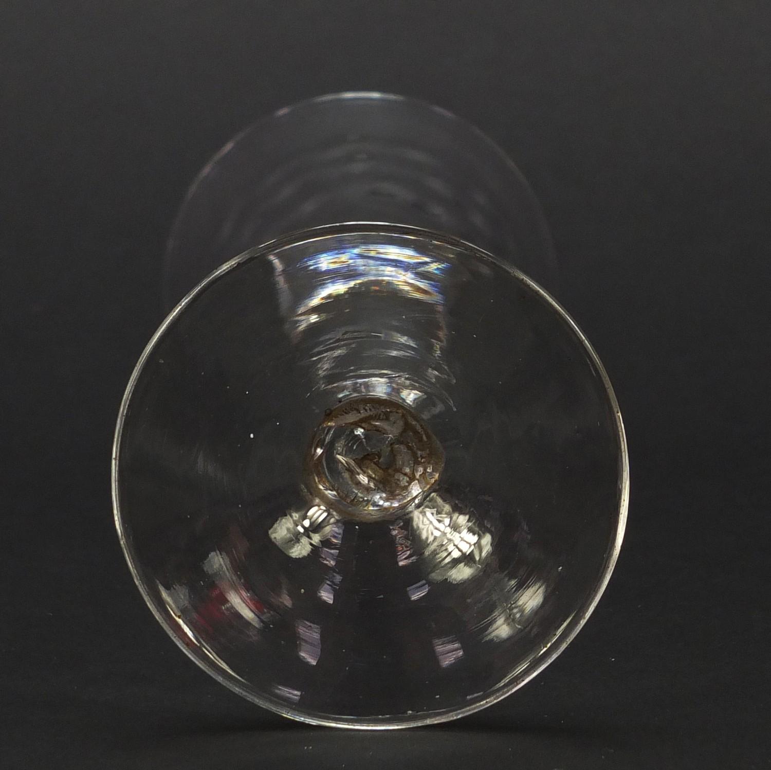 18th century wine glass bobbled bowl, 17cm high : For Further Condition Reports, Please Visit Our - Image 7 of 7