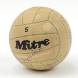 Vintage signed Mitre football including Kenny Dalglish and Glenn Hoddle : For Further Condition