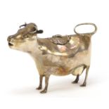 Georgian style silver Jersey cow creamer by Carrs, London 2006, 15cm in length, 159.0g : For Further
