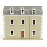 Large hand built Georgian design doll's house with furniture, 78cm H x 91cm W x 40cm D : For Further