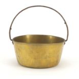 Vintage copper and brass preserve pan, 24cm in diameter : For Further Condition Reports, Please