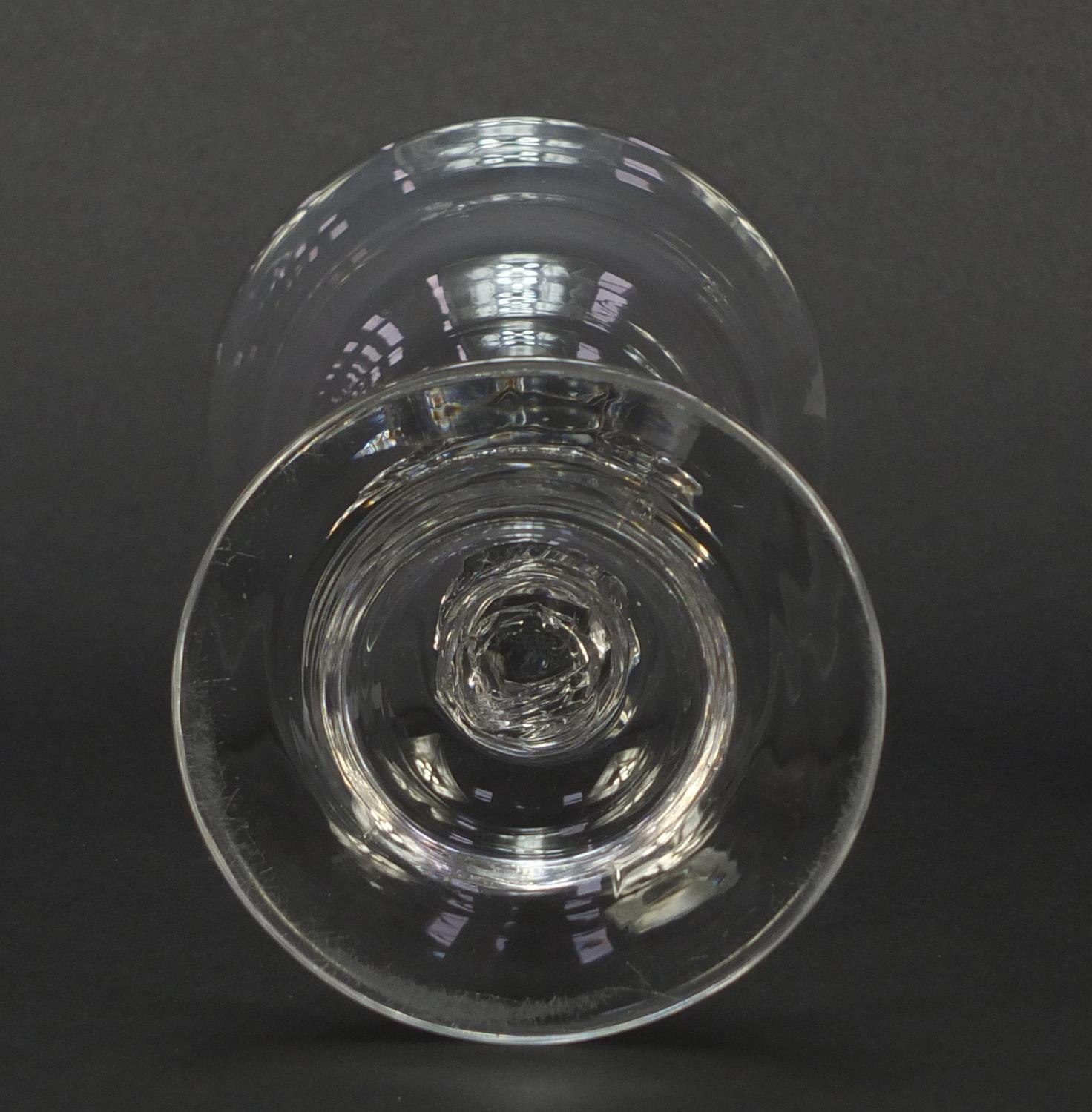 18th century glass sweetmeat dish with writhen stem, 16.5cm high : For Further Condition Reports, - Image 7 of 7