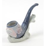 Lladro Sealore pipe with stand, numbered 5613, 10.5cm high : For Further Condition Reports, Please