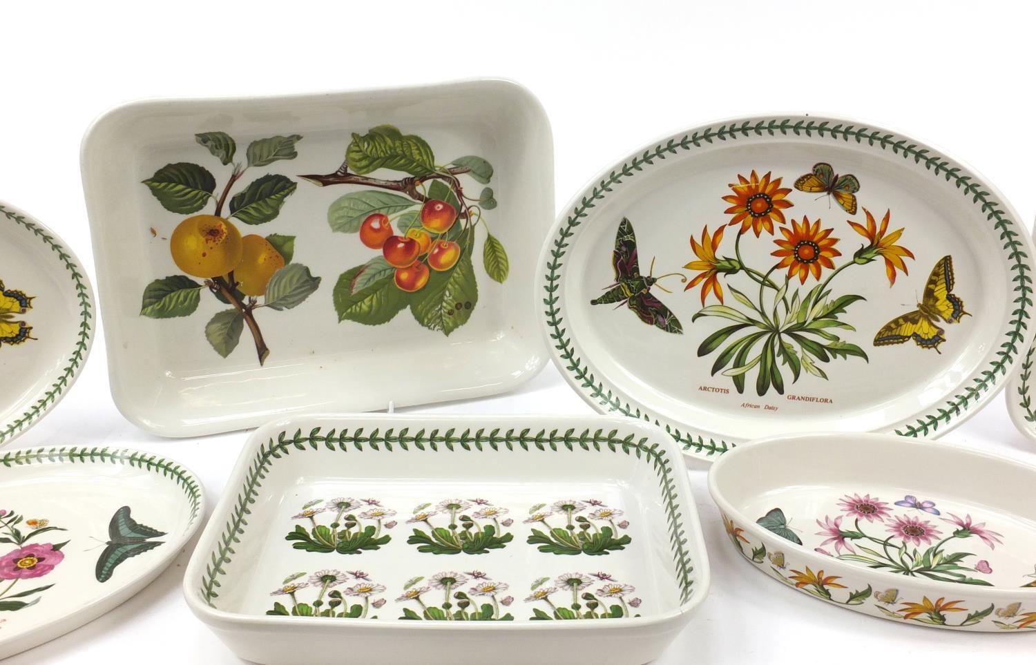 Portmeirion Botanic Garden dinnerware including meat plates and ramekins, the largest 35cm in length - Image 5 of 19