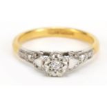 18ct gold diamond solitaire ring, size L, 2.5g : For Further Condition Reports, Please Visit Our