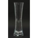 Large LSA clear glass vase, 53cm high : For Further Condition Reports, Please Visit Our Website,