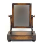 Victorian mahogany swing mirror with drawers to the base, 50cm high : For Further Condition Reports,