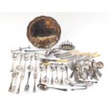 Metalware including silver plated cutlery, toast rack etc : For Further Condition Reports, Please