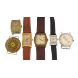 Six vintage ladies and gentlemen's wristwatches including Oris : For Further Condition Reports,