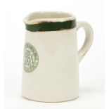 Royal Doulton cream jug advertising People's Refreshment House Association, 7cm high : For Further