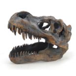 Taxidermy interest sculpture of a dinosaur's skull, 41cm in length : For Further Condition Reports