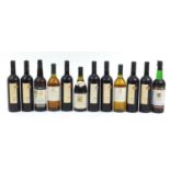 Twelve bottles of red and white wine to include Cabernet Sauvignon, Chardonnay and Amontillado