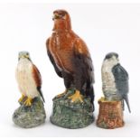 Three Beswick bird decanters including one with contents, the largest 27cm high : For Further