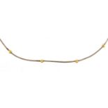 18ct two tone gold necklace, 40cm in length, 5.2g : For Further Condition Reports Please Visit Our