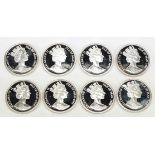 Eight silver Isle of Man one crowns from the Aircraft of World War II series, 230g : For Further