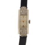 Art Deco ladies platinum and diamond Favre-Leuba wristwatch : For Further Condition Reports Please