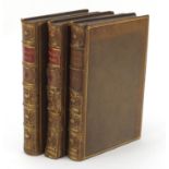 Critical and Historical Essays by Thomas Barrington Macaulay, three mid 19th century leather bound