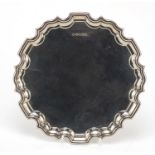 Georgian design silver salver by Richard Carr, 20.5cm in diameter, Sheffield 2006, 321g : For