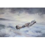 Robert Taylor - First of many, print in colour signed by the artist and Douglas Bader, 16/250,