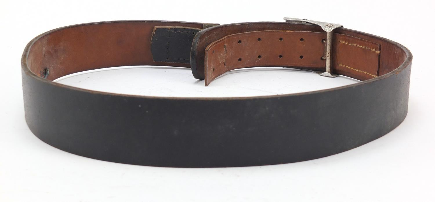 German military interest leather belt with buckle : For Further Condition Reports Please Visit Our - Image 3 of 3