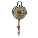 Globular pocket watch pendant with tassel drop, 8.5cm high : For Further Condition Reports Please