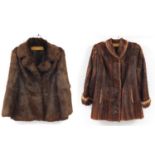 Two ladies fur coats, each approximately 75cm in length : For Further Condition Reports Please Visit
