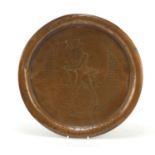 Johnny Walker advertising copper tray, 34cm in diameter : For Further Condition Reports Please Visit