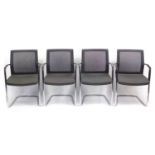 Four Orangebox WD-CAS cantilever stacking arm chairs, each 90cm high, each retail at ?338.00 : For