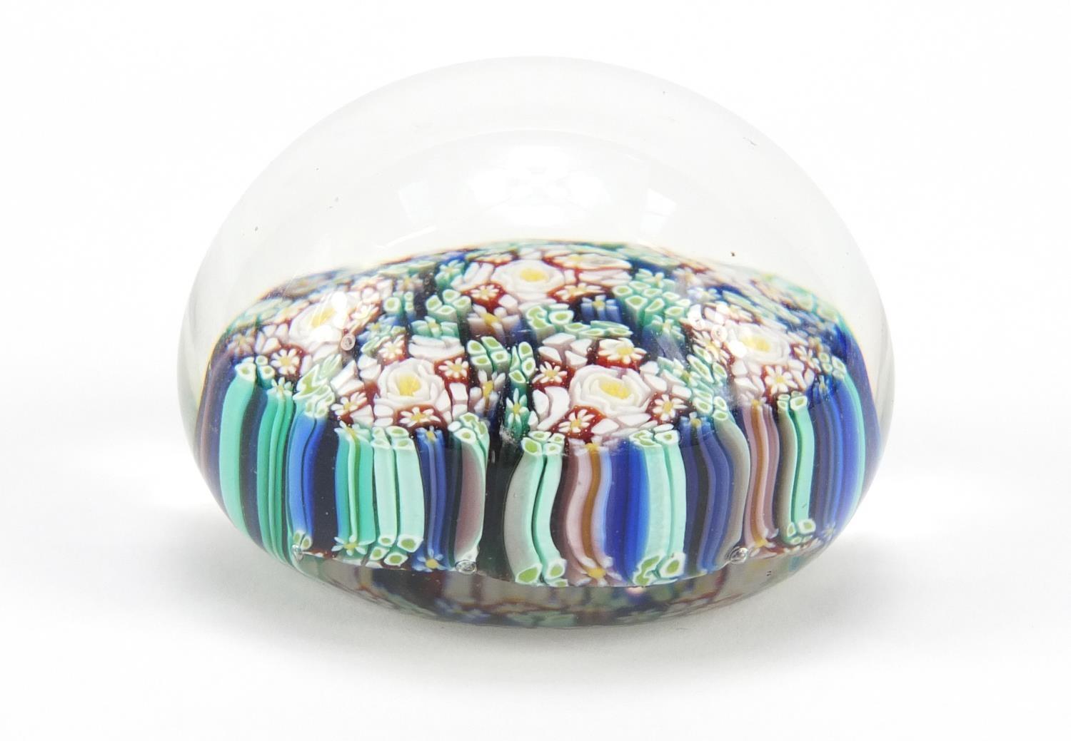 Millefiori glass paperweight, 5cm in diameter : For Further Condition Reports Please Visit Our