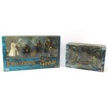 Two The Lord of the Rings Return of the King action figure sets comprising the Two Towers Return