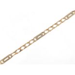 9ct two tone gold bracelet, 22cm in length, 11.5g : For Further Condition Reports Please Visit Our
