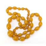 Vintage graduated bead Bakelite necklace, 88cm in length, the largest bead 27.6mm, 101g : For