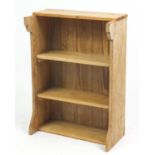 Pine three shelf open bookcase, 82cm H x 58cm W x 30cm D : For Further Condition Reports Please