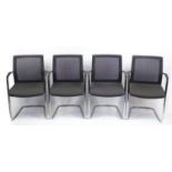 Four Orangebox WD-CAS cantilever stacking arm chairs, each 90cm high, each retail at ?338.00 : For