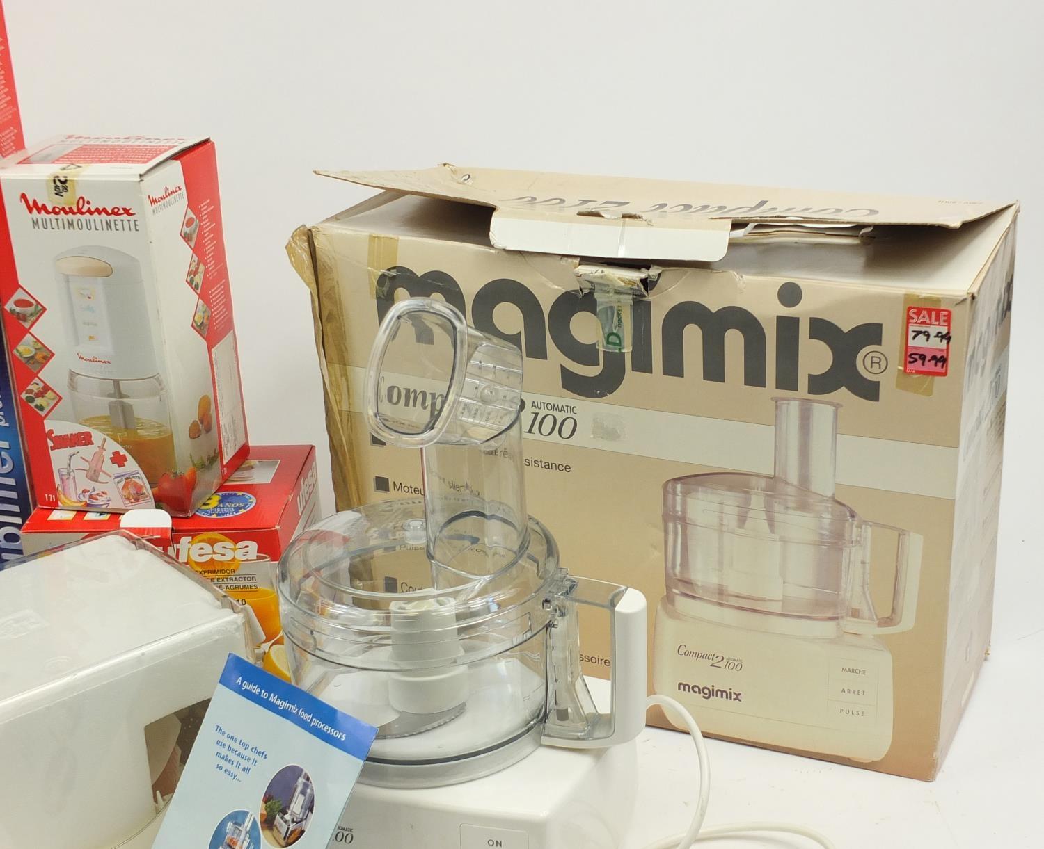 As new kitchen electricals including Magimix Compact 2100 and Braun Multiquick blender/whisk : For - Image 4 of 5