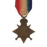 British military World War I 1914-18 Star awarded to 1205PTE.H.DAVIES.MONMOUTH:R. : For Further