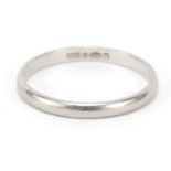 Platinum wedding band size I, 1.5g : For Further Condition Reports Please Visit Our Website, Updated